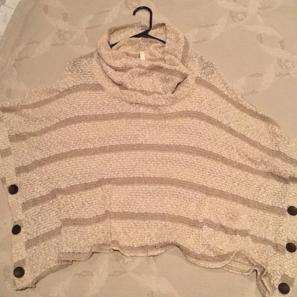 Striped poncho